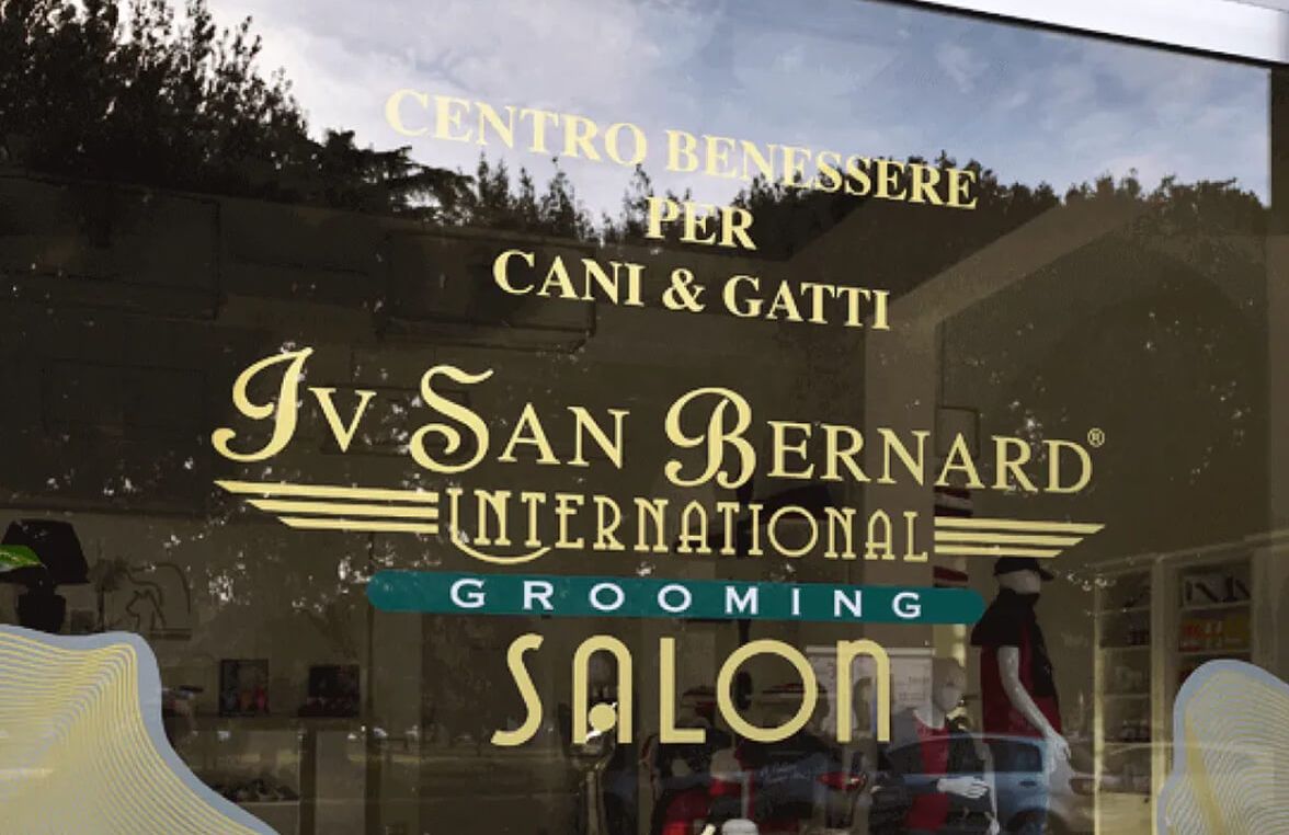 Витрина груминг-салона Iv San Bernard International