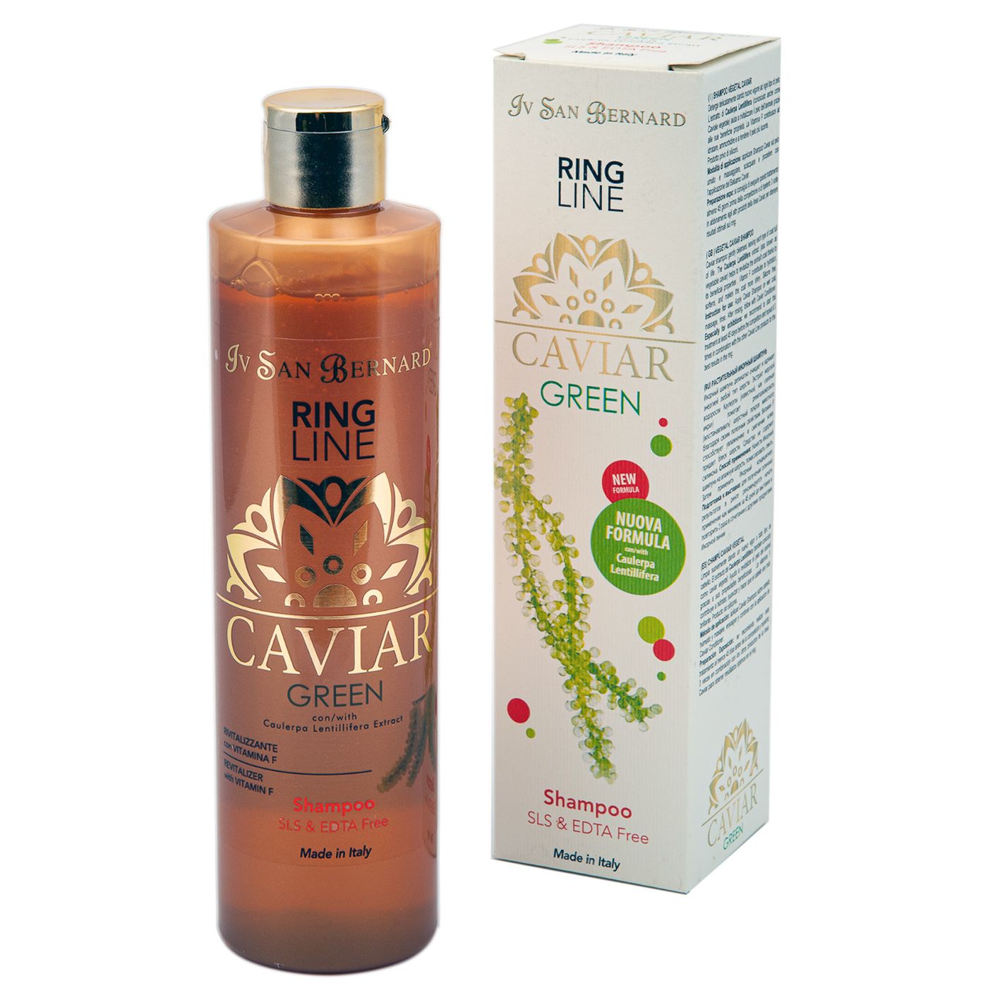 ISB Green Caviar Шампунь "Зеленая Икра" ревитализирующий без лаурилсульфата натрия 300 мл — фото 4