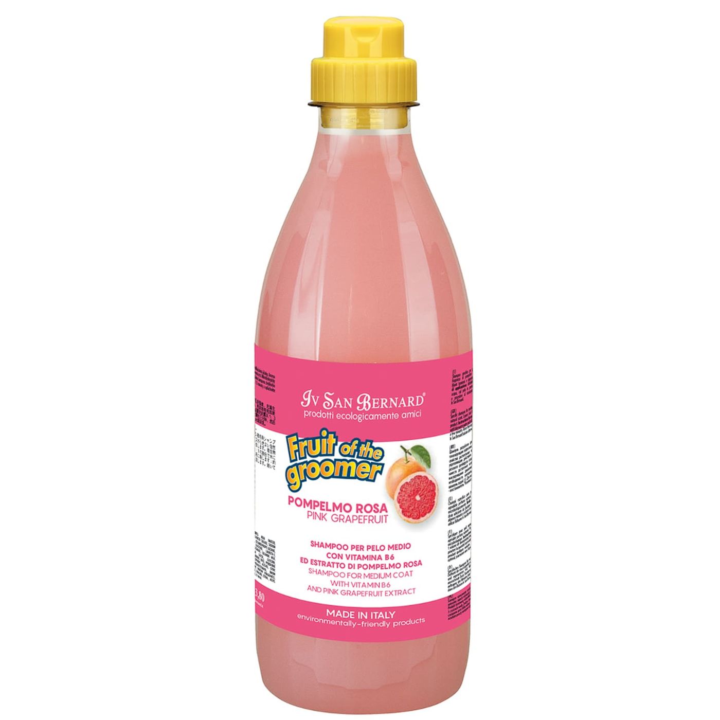 ISB Fruit of the Groomer Pink Grapefruit Шампунь для шерсти средней длины с витаминами 1 л — фото 2