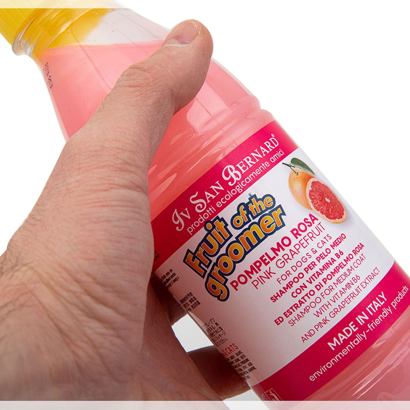 ISB Fruit of the Groomer Pink Grapefruit Шампунь для шерсти средней длины с витаминами 1 л — фото 6
