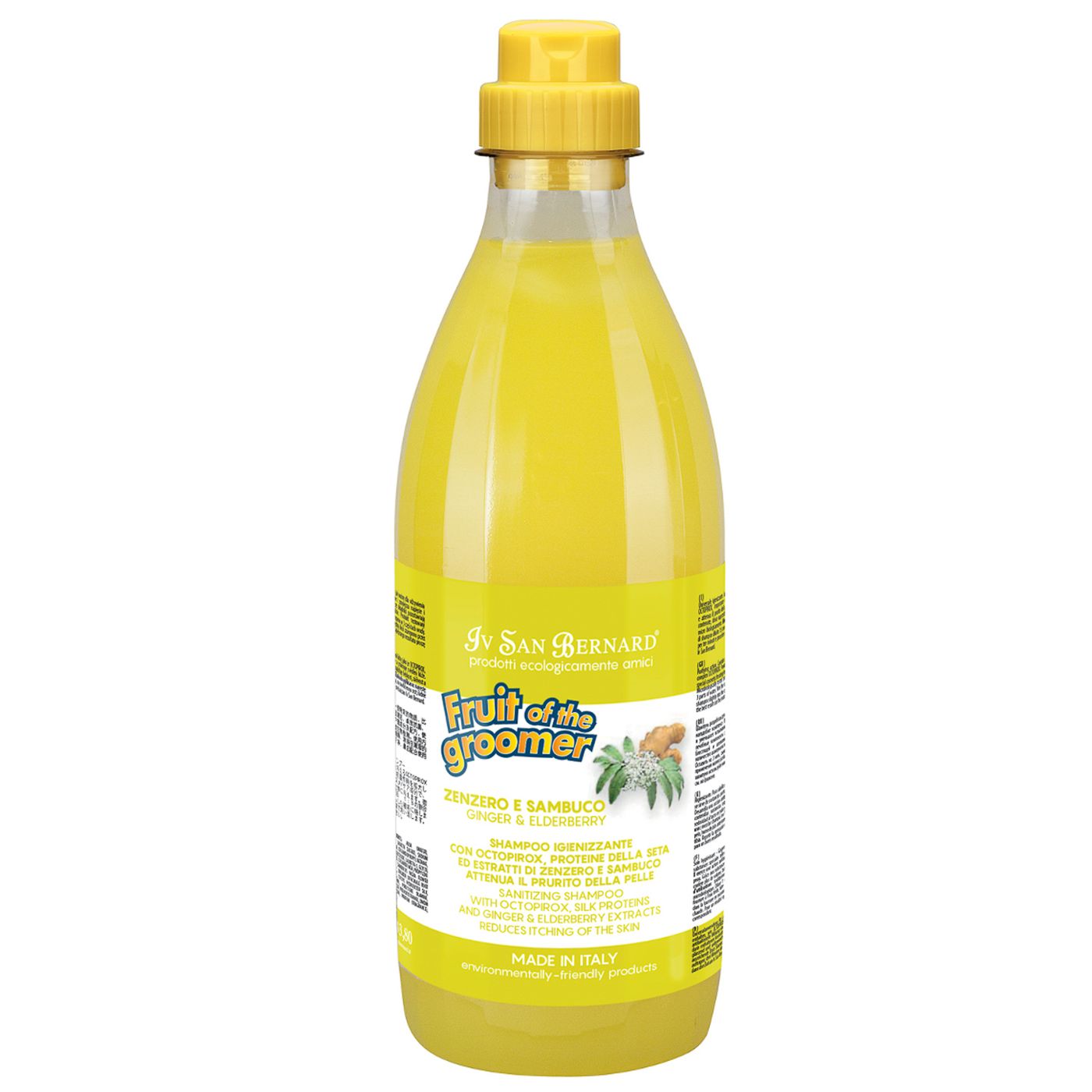 ISB Fruit of the Groomer Ginger&Elderbery Шампунь для любого типа шерсти против раздражений и перхоти 1 л — фото 2