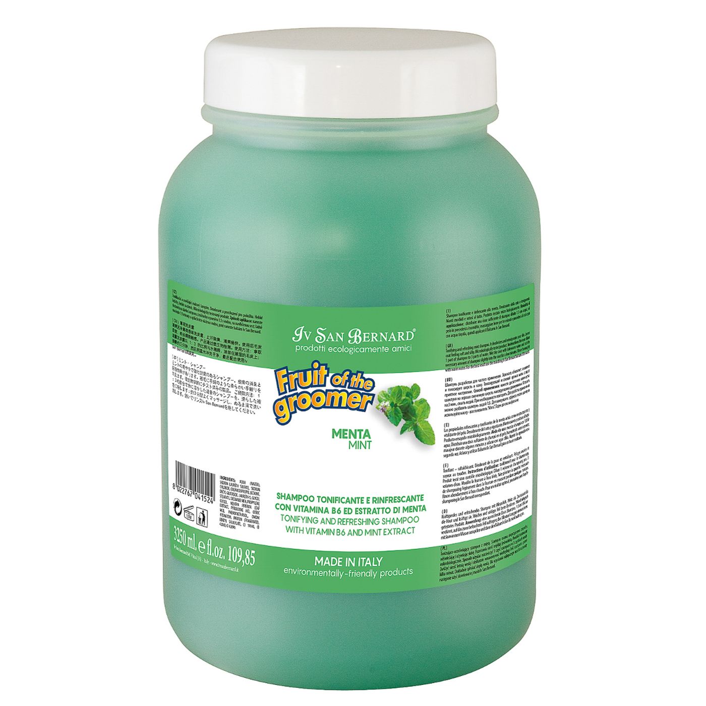 ISB Fruit of the Groomer Mint Шампунь для любого типа шерсти с витамином В6 3,25 л — фото 2