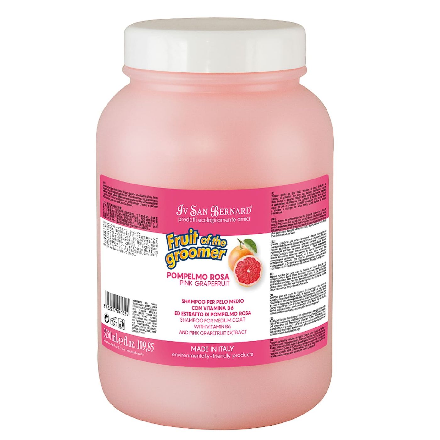 ISB Fruit of the Groomer Pink Grapefruit Шампунь для шерсти средней длины с витаминами 3,25 л СКИДКА 40% — фото 2