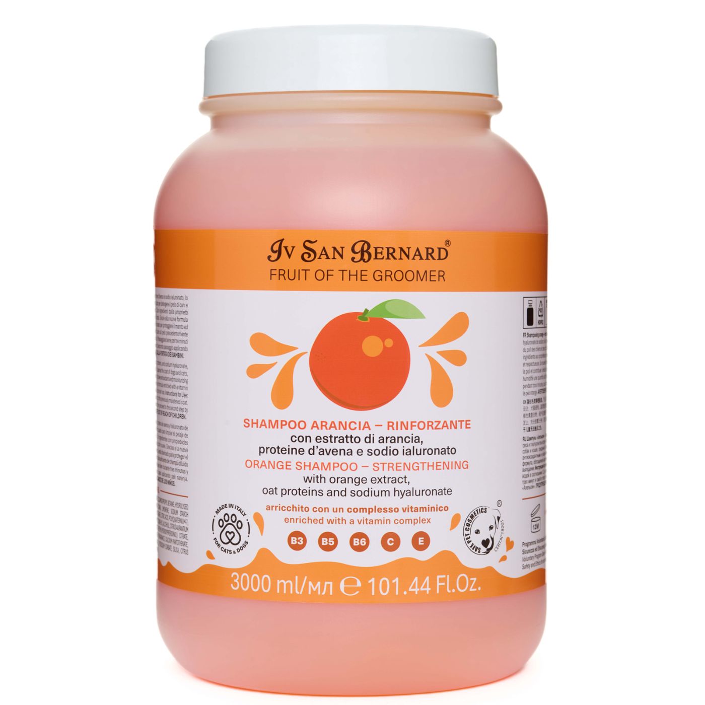 ISB Fruit of the Groomer Orange шампунь для слабой выпадающей шерсти с протеинами овса 3000 мл