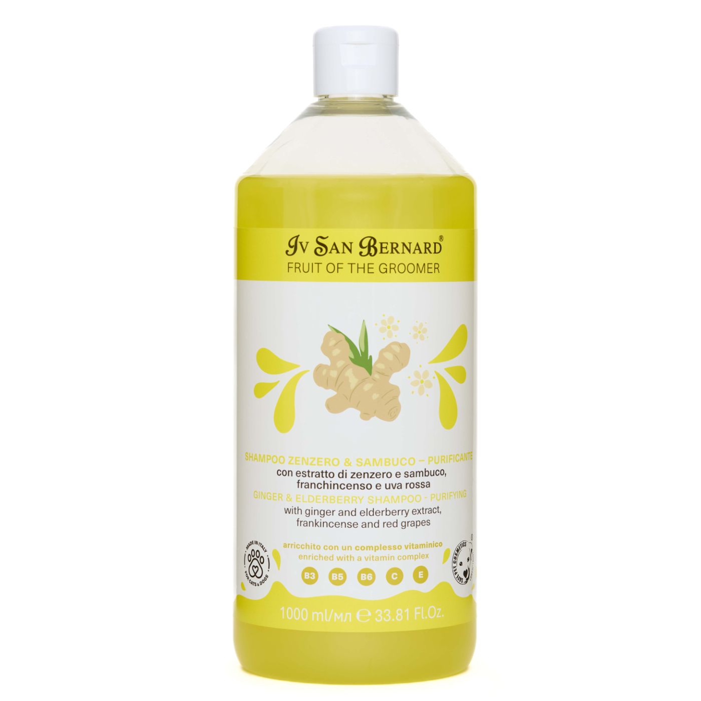 ISB Fruit of the Groomer Ginger&Elderbery шампунь с противовоспалительным эффектом 1000 мл