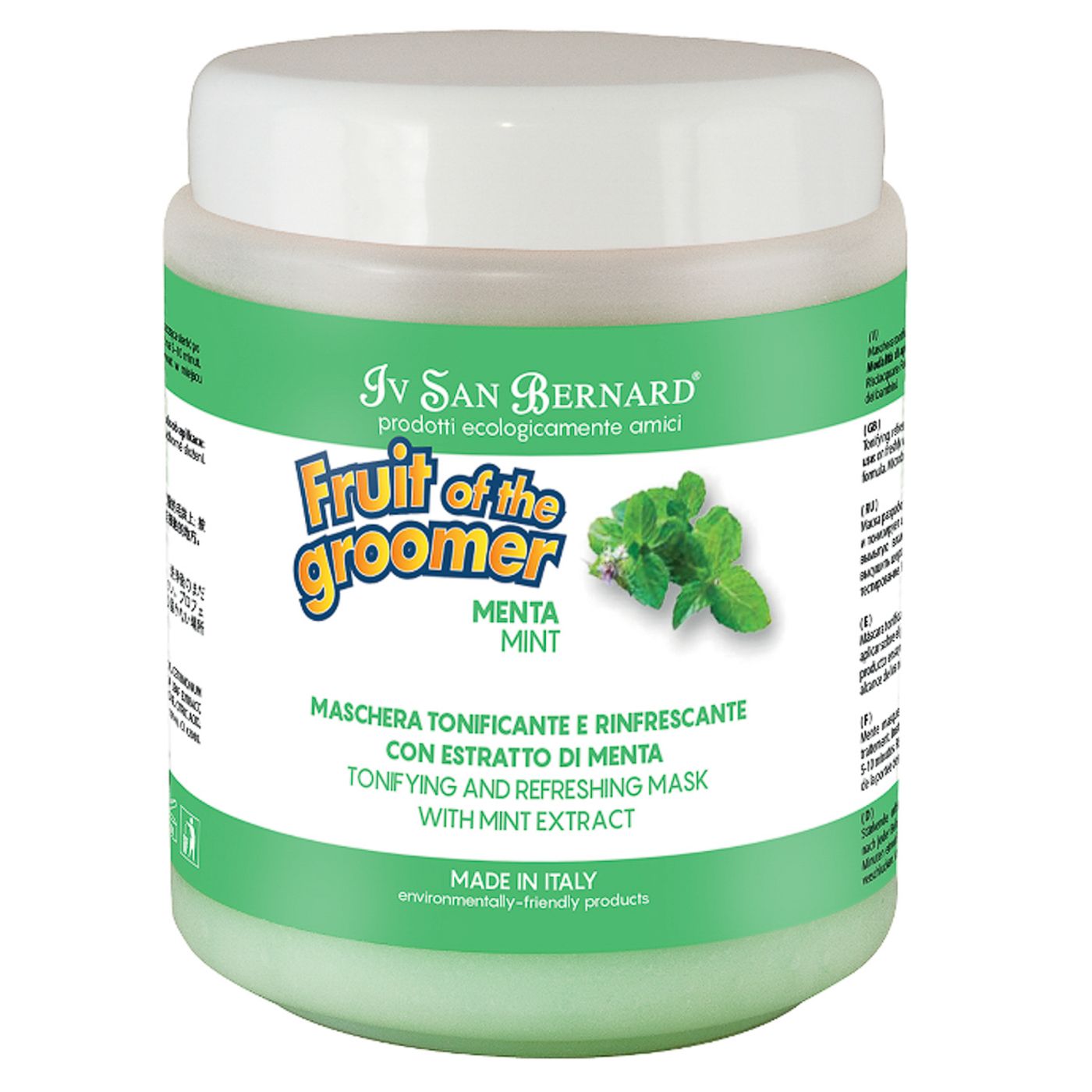 ISB Fruit of the Groomer Mint Восстанавливающая маска для любого типа шерсти с витамином В6 1 л — фото 2