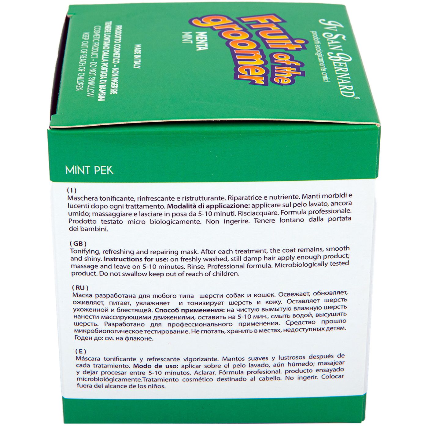ISB Fruit of the Groomer Mint Восстанавливающая маска для любого типа шерсти с витамином В6 250 мл — фото 7