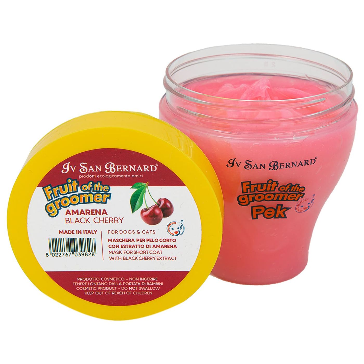 ISB Fruit of the Groomer Black Cherry Восстанавливающая маска для короткой шерсти с протеинами шелка 250 мл — фото 5
