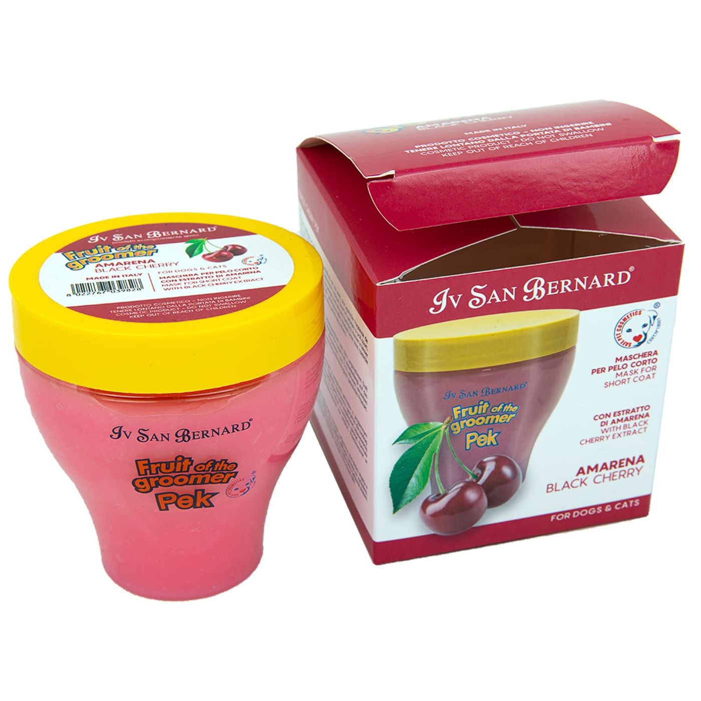 ISB Fruit of the Groomer Black Cherry Восстанавливающая маска для короткой шерсти с протеинами шелка 250 мл — фото 9