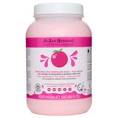 ISB Fruit of the Groomer Pink Grapefruit маска восстанавливающая для шерсти средней длины с протеинами шелка 3000 мл